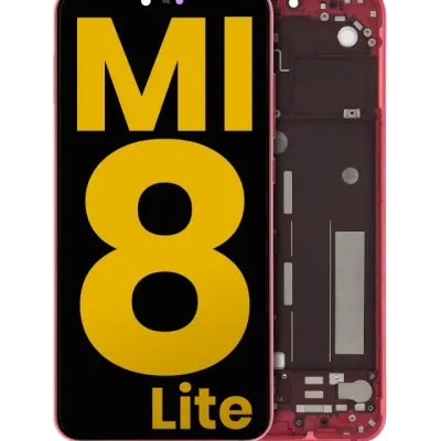 LCD Assembly With Frame For Xiaomi Mi 8 Lite (Refurbished) (Twilight Gold)