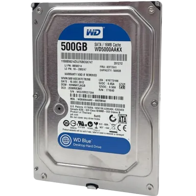 Жорсткий диск Western Digital WD Blue 3.5" (500GB) (Refurbished, Bulk Packaging)