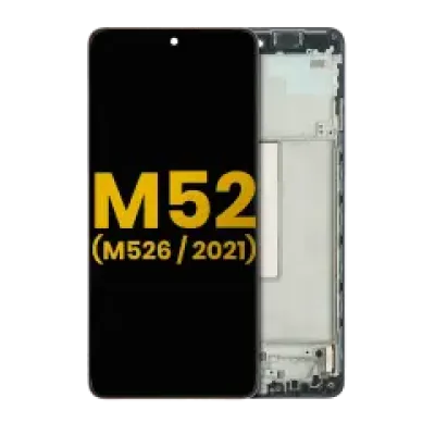 Дисплейний модуль OLED з рамкою для Samsung Galaxy M52 5G (M526 / 2021) (Refurbished) (All Colors)