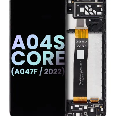 Дисплейний модуль LCD з рамкою для Samsung Galaxy A04S Core (A047 / 2022) (Service Pack) (чорний)