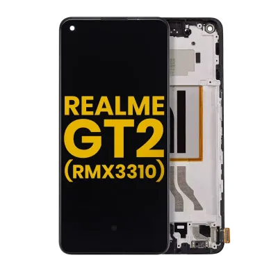 OLED Assembly With Frame For Realme GT2 (RMX3310) (Refurbished) (All Colors)