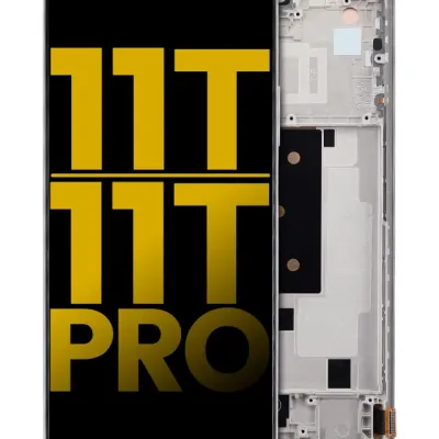 OLED Assembly With Frame For Xiaomi 11T / 11T Pro (Refurbished) (Moonlight White)