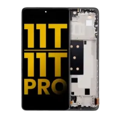 Дисплейний модуль (OLED) з рамкою для Xiaomi 11T / 11T Pro (Refurbished) (Meteorite Gray)