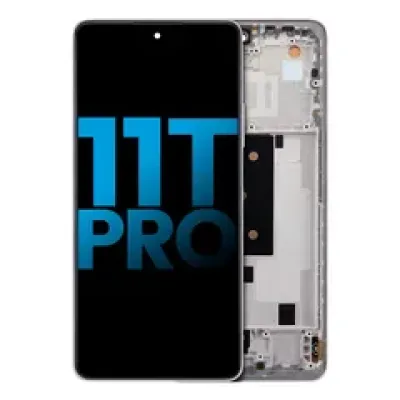 Дисплейний модуль (LCD) з рамкою для Xiaomi 11T Pro (Aftermarket: Incell) (Moonlight White)