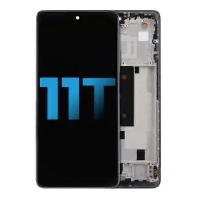Дисплейний модуль з рамкою для Xiaomi 11T (Aftermarket: Incell) (Meteorite Gray)