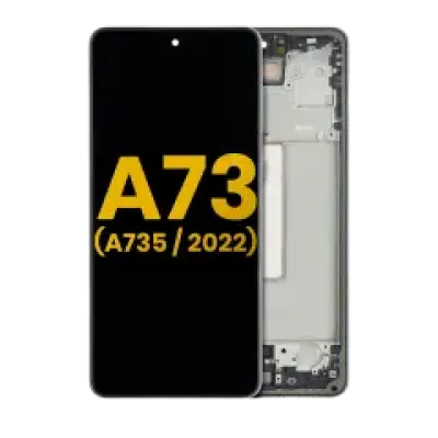 Дисплейний модуль (OLED) з рамкою для Samsung Galaxy A73 (A735 / 2022) (Refurbished) (сірий)