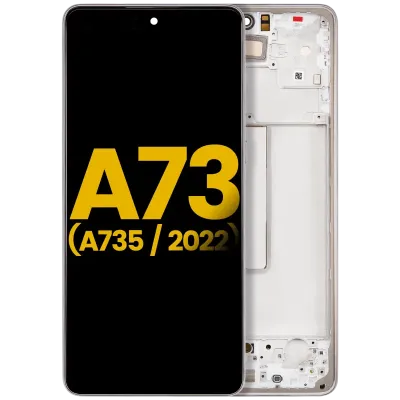 OLED Assembly With Frame For Samsung Galaxy A73 (A735 / 2022) (Refurbished) (White)