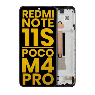 Дисплейний модуль OLED з рамкою для Xiaomi Redmi Note 11S 4G / Poco M4 Pro 4G (Refurbished) (All Colors)