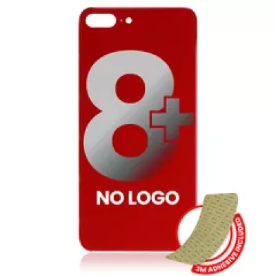 Заднє скло з проклейкою 3M для iPhone 8 Plus (без логотипу / великий отвір камери) (червоний)