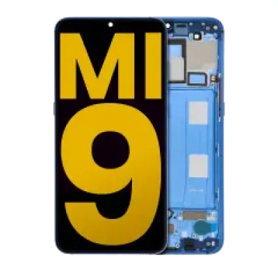 Дисплейний модуль (OLED) з рамкою для Xiaomi Mi 9 (Refurbished) (Ocean Blue)