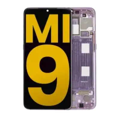 Дисплейний модуль (OLED) з рамкою для Xiaomi Mi 9 (Refurbished) (Lavender Violet)