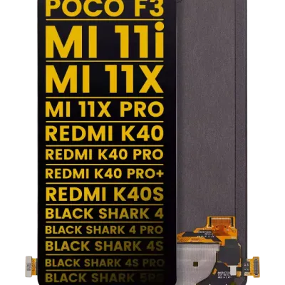 Дисплейний модуль (OLED) без рамки для Xiaomi Poco F3 / Poco F4 / MI 11i / MI 11X / MI 11X Pro / Redmi K40 / K40 Pro / K40 Pro+ / K40S / Black Shark 4 / Black Shark 4 Pro / Black Shark 4S / Black Shark 4S Pro / Black Shark 5RS (Refurbished) (всі кольори)