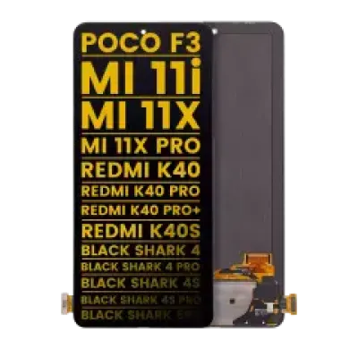 Дисплейний модуль (OLED) без рамки для Xiaomi Poco F3 / Poco F4 / MI 11i / MI 11X / MI 11X Pro / Redmi K40 / K40 Pro / K40 Pro+ / K40S / Black Shark 4 / Black Shark 4 Pro / Black Shark 4S / Black Shark 4S Pro / Black Shark 5RS (Refurbished) (всі кольори)
