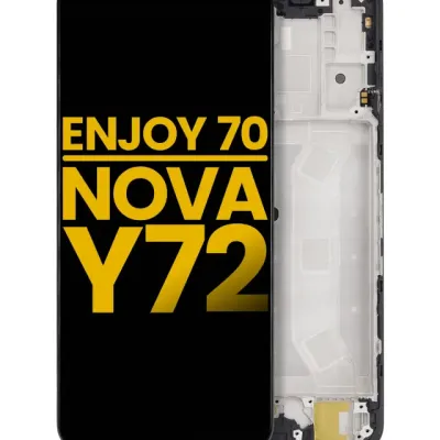 Дисплейний модуль (LCD) з рамкою для Huawei Enjoy 70 / Nova Y72 (Refurbished) (всі кольори)