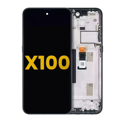 Дисплейний модуль (LCD) з рамкою для Nokia X100 5G (Refurbished) (синій)