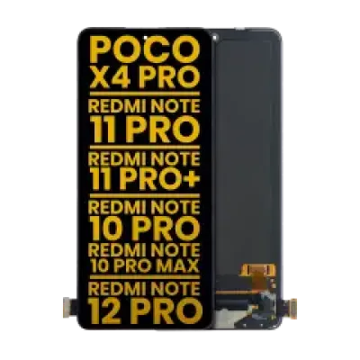 Дисплейний модуль (OLED) без рамки для Xiaomi Poco X4 Pro 5G / Redmi Note 11 Pro 4G / Note 11 Pro 5G / Note 11 Pro+ 5G / Redmi Note 10 Pro / Redmi Note 10 Pro Max / Redmi Note 12 Pro 4G Redmi / Redmi Note 11E Pro (Refurbished) (всі кольори)