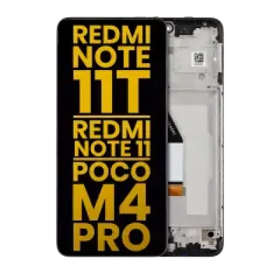 Дисплейний модуль (LCD) з рамкою для Xiaomi Redmi Note 11T 5G / Xiaomi Redmi Note 11 5G / Xiaomi Poco M4 Pro 5G (Refurbished) (усі кольори)