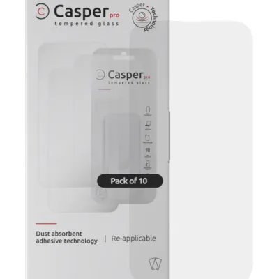 Casper Pro Tempered Glass for iPhone 14 Pro (10 Pack) (Clear)