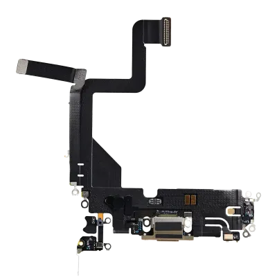 Charging Port Flex Cable For iPhone 14 Pro (Premium) (Gold)
