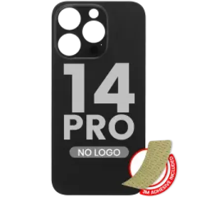 Заднє скло з проклейкою 3M для iPhone 14 Pro (без логотипу / великий отвір камери) (Space Black)