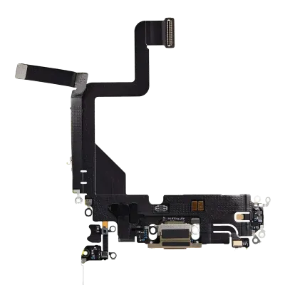 Charging Port Flex Cable For iPhone 14 Pro (Aftermarket Plus) (Gold)
