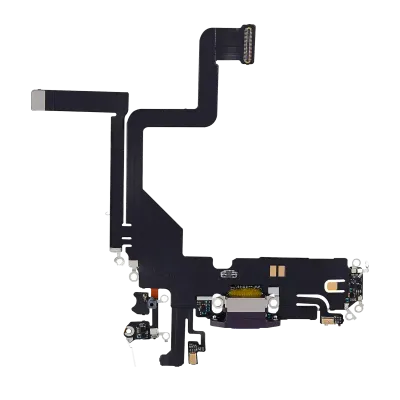 Charging Port Flex Cable For iPhone 14 Pro (Aftermarket Plus) (Deep Purple)