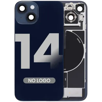 Заднє скло з магнітом MagSafe, NFC і шлейфом спалаху для iPhone 14 (Aftermarket) (No Logo) (Midnight)