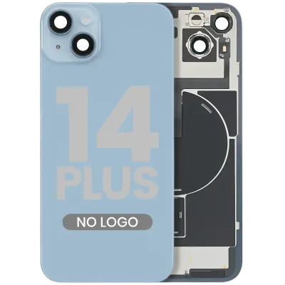 Back Glass w/ MagSafe Magnet & NFC & Flashlight Flex For iPhone 14 Plus (Aftermarket) (No Logo) (Blue)