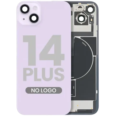 Back Glass w/ MagSafe Magnet & NFC & Flashlight Flex For iPhone 14 Plus (Aftermarket) (No Logo) (Purple)