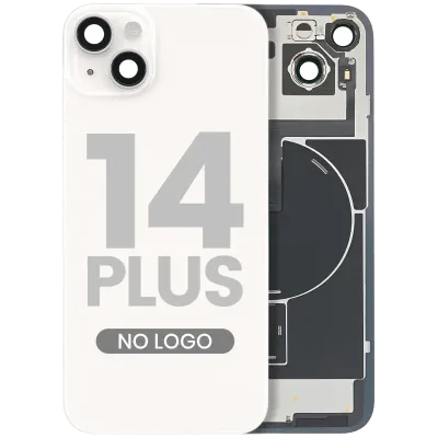 Back Glass w/ MagSafe Magnet & NFC & Flashlight Flex For iPhone 14 Plus (Aftermarket) (No Logo) (Starlight)
