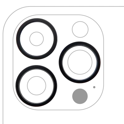 Back Camera Bezel Ring Only For iPhone 14 Pro / 14 Pro Max (Space Black) (3 Piece Set)