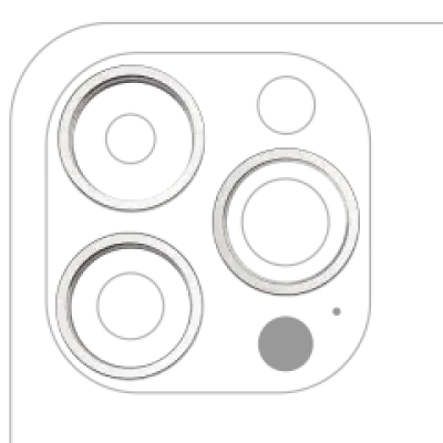 Рамка основної камери для iPhone 14 Pro / 14 Pro Max (сріблястий) (3 шт)