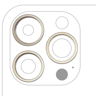 Back Camera Bezel Ring Only For iPhone 14 Pro / 14 Pro Max (Gold) (3 Piece Set)