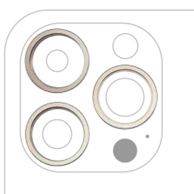 Рамка основної камери для iPhone 14 Pro / 14 Pro Max (золотий) (3 шт)