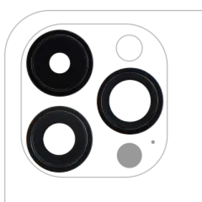 Скло камери з кріпленням і рамкою для iPhone 14 Pro / 14 Pro Max (3 шт) (Premium) (Space Black)