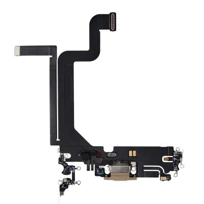 Charging Port Flex Cable For iPhone 14 Pro Max (Premium) (Gold)
