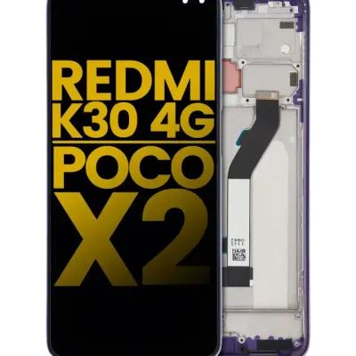 Дисплейний модуль (LCD) з рамкою для Xiaomi Redmi K30 4G / Poco X2 (Refurbished) (фіолетовий)