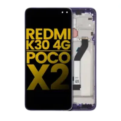 Дисплейний модуль (LCD) з рамкою для Xiaomi Redmi K30 4G / Poco X2 (Refurbished) (фіолетовий)