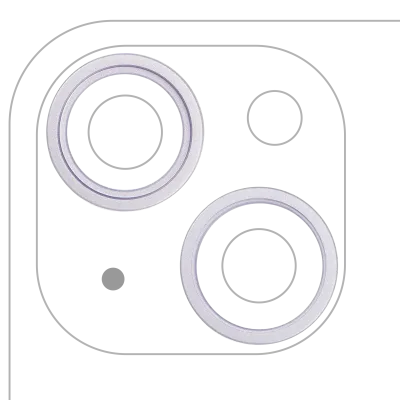 Рамка основної камери для iPhone 14 / 14 Plus (фіолетовий) (2 шт)