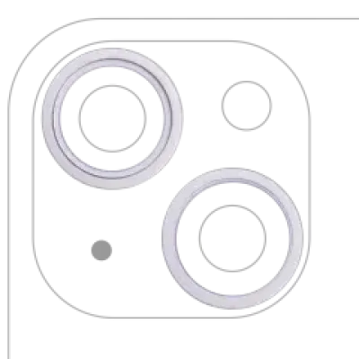 Рамка основної камери для iPhone 14 / 14 Plus (фіолетовий) (2 шт)