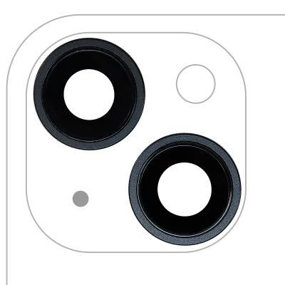 Back Camera Lens With Bracket & Bezel For iPhone 14 / 14 Plus (2 Piece Set) (Premium) (Midnight)