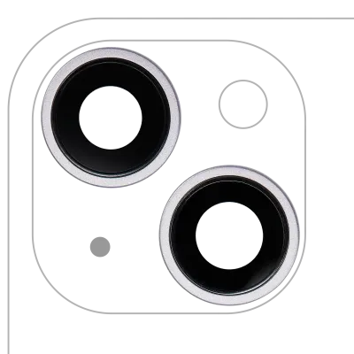 Back Camera Lens With Bracket & Bezel For iPhone 14 / 14 Plus (2 Piece Set) (Premium) (Purple)