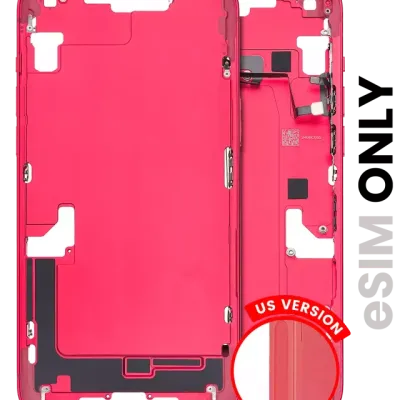 Mid-Frame Housing W/ Small Parts For iPhone 14 Plus (US Version) (Used OEM Pull: Grade A) (Red)
