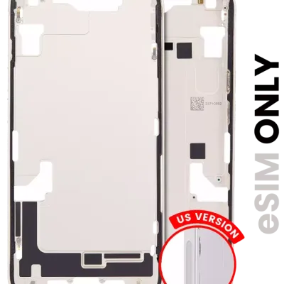 Mid-Frame Housing W/ Small Parts For iPhone 14 (US Version) (Used OEM Pull: Grade A) (Starlight)