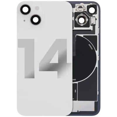 Back Glass w/ MagSafe Magnet & NFC & Flashlight Flex For iPhone 14 (Used OEM Pull: Grade B) (Starlight)