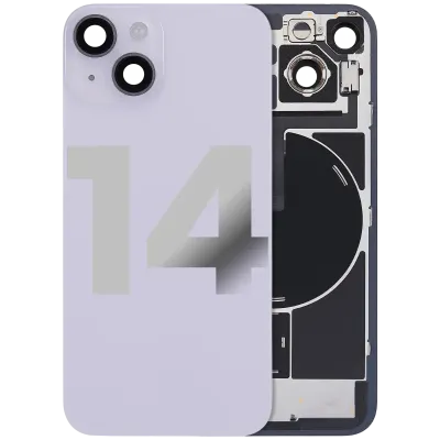 Back Glass w/ MagSafe Magnet & NFC & Flashlight Flex For iPhone 14 (Used OEM Pull: Grade B) (Purple)