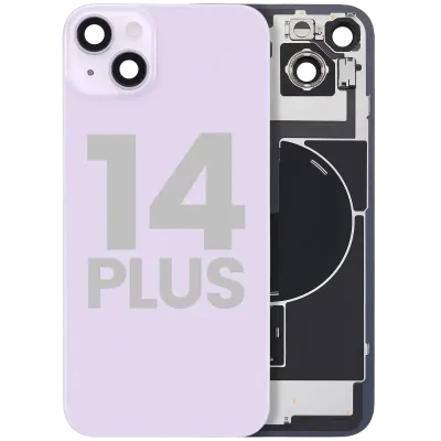 Заднє скло з магнітом MagSafe, NFC і шлейфом спалаху для iPhone 14 Plus (Used OEM Pull: Grade B) (фіолетовий)