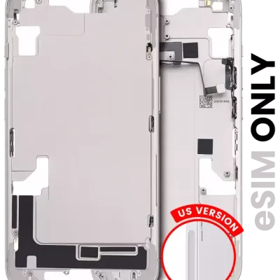 Mid-Frame Housing W/ Small Parts For iPhone 14 (US Version) (Used OEM Pull: Grade B) (Starlight)