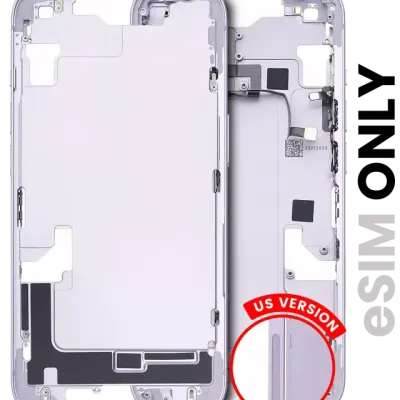 Mid-Frame Housing W/ Small Parts For iPhone 14 (US Version) (Used OEM Pull: Grade B) (Purple)
