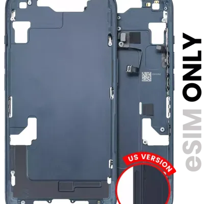 Mid-Frame Housing W/ Small Parts For iPhone 14 (US Version) (Used OEM Pull: Grade B) (Midnight)